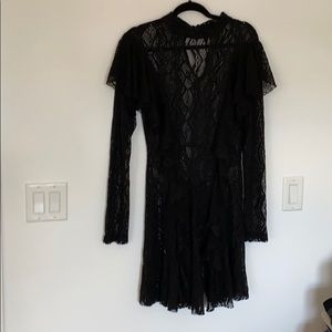 Black lacy free people dress